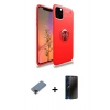 MARSİLYAN™- iPhone 11 Pro Kılıf Yankı Form Prime - Siyah 3D Antistatik Hayalet Cam Ekran Koruyucu + Metal Kamera Lens Koruma Cam - KI