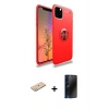 MARSİLYAN™- iPhone 11 Pro Kılıf Yankı Form Prime - Siyah 3D Antistatik Hayalet Cam Ekran Koruyucu + Renkli Kamera Lens Koruma Cam - YL