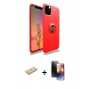 MARSİLYAN™- iPhone 11 Pro Kılıf Yankı Form Prime - Siyah 3D Antistatik Mat Seramik Nano Ekran Koruyucu + Renkli Kamera Lens Koruma Cam - PE