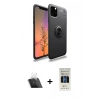 MARSİLYAN™- iPhone 11 Pro Kılıf Yankı Form Prime - Siyah 5D Hayalet Cam Ekran Koruyucu + Kamera Lens Koruma Cam - SF