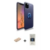 MARSİLYAN™- iPhone 11 Pro Kılıf Yankı Form Prime - Siyah 5D Hayalet Cam Ekran Koruyucu + Renkli Kamera Lens Koruma Cam - TU