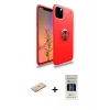 MARSİLYAN™- iPhone 11 Pro Kılıf Yankı Form Prime - Siyah 5D Hayalet Cam Ekran Koruyucu + Renkli Kamera Lens Koruma Cam - SI