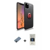 MARSİLYAN™- iPhone 11 Pro Kılıf Yankı Form Prime - Siyah 5D Hayalet Cam Ekran Koruyucu + Shine Kamera Lens Koruma Cam - SH