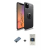 MARSİLYAN™- iPhone 11 Pro Kılıf Yankı Form Prime - Siyah 5D Hayalet Cam Ekran Koruyucu + Shine Kamera Lens Koruma Cam - SH
