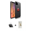 MARSİLYAN™- iPhone 11 Pro Kılıf Yankı Form Prime - Siyah Mat Seramik Nano Ekran Koruyucu + Kamera Lens Koruma Cam - SF
