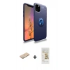MARSİLYAN™- iPhone 11 Pro Kılıf Yankı Form Prime - Siyah Mat Seramik Nano Ekran Koruyucu + Renkli Kamera Lens Koruma Cam - YL