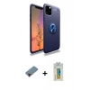 MARSİLYAN™- iPhone 11 Pro Kılıf Yankı Form Prime - Siyah Polymer Nano Ekran Koruyucu + Metal Kamera Lens Koruma Cam - KI