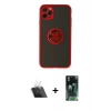 MARSİLYAN™- iPhone 11 Pro Kılıf Yörünge Çizgi - Şeffaf 360 Full Body Arka Koruyucu + Kamera Lens Koruma Cam - SF