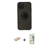 MARSİLYAN™- iPhone 11 Pro Kılıf Yörünge Çizgi - Siyah 20D Premium Cam Ekran Koruyucu + Renkli Kamera Lens Koruma Cam - MI