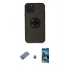 MARSİLYAN™- iPhone 11 Pro Kılıf Yörünge Çizgi - Siyah 34D Izgaralı Cam + Shine Kamera Lens Koruma Cam - GI