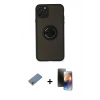 MARSİLYAN™- iPhone 11 Pro Kılıf Yörünge Çizgi - Siyah 3D Antistatik Mat Seramik Nano Ekran Koruyucu + Shine Kamera Lens Koruma Cam - GS