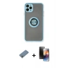 MARSİLYAN™- iPhone 11 Pro Kılıf Yörünge Çizgi - Siyah 3D Antistatik Mat Seramik Nano Ekran Koruyucu + Shine Kamera Lens Koruma Cam - GS