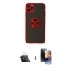 MARSİLYAN™- iPhone 11 Pro Kılıf Yörünge Çizgi - Siyah 3D Antistatik Mat Seramik Nano Ekran Koruyucu + Şeffaf Kamera Lens Koruma Cam