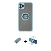 MARSİLYAN™- iPhone 11 Pro Kılıf Yörünge Çizgi - Siyah 3D Antistatik Seramik Nano Ekran Koruyucu + Shine Kamera Lens Koruma Cam - MI