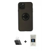 MARSİLYAN™- iPhone 11 Pro Kılıf Yörünge Çizgi - Siyah 5D Hayalet Cam Ekran Koruyucu + Kamera Lens Koruma Cam - SF