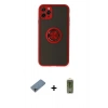 MARSİLYAN™- iPhone 11 Pro Kılıf Yörünge Çizgi - Siyah Joko Magic 5D Hayalet Cam + Shine Kamera Lens Koruma Cam - GI