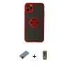 MARSİLYAN™- iPhone 11 Pro Kılıf Yörünge Çizgi - Siyah Joko Magic 5D Hayalet Cam + Metal Kamera Lens Koruma Cam - KI