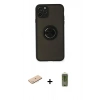 MARSİLYAN™- iPhone 11 Pro Kılıf Yörünge Çizgi - Siyah Joko Magic 5D Hayalet Cam + Renkli Kamera Lens Koruma Cam - MI