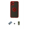 MARSİLYAN™- iPhone 11 Pro Kılıf Yörünge Çizgi - Siyah Joko Magic 5D Hayalet Cam + Shine Kamera Lens Koruma Cam - SH