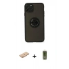 MARSİLYAN™- iPhone 11 Pro Kılıf Yörünge Çizgi - Siyah Joko Magic 5D Hayalet Cam + Turuncu Renkli Kamera Lens Koruma Cam