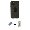 MARSİLYAN™- iPhone 11 Pro Kılıf Yörünge Çizgi - Siyah Polymer Nano Ekran Koruyucu + Shine Kamera Lens Koruma Cam - PE