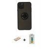 MARSİLYAN™- iPhone 11 Pro Kılıf Yörünge Çizgi - Siyah Polymer Nano Ekran Koruyucu + Renkli Kamera Lens Koruma Cam - YL