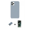 MARSİLYAN™- iPhone 11 Pro Kılıf Zirve Modern Özel Seri - Şeffaf 360 Full Body Arka Koruyucu + Shine Kamera Lens Koruma Cam - SABE