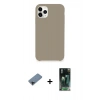 MARSİLYAN™- iPhone 11 Pro Kılıf Zirve Modern Özel Seri - Şeffaf 360 Full Body Arka Koruyucu + Shine Kamera Lens Koruma Cam - SH