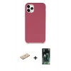 MARSİLYAN™- iPhone 11 Pro Kılıf Zirve Modern Özel Seri - Şeffaf 360 Full Body Arka Koruyucu + Renkli Kamera Lens Koruma Cam - YL