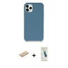 MARSİLYAN™- iPhone 11 Pro Kılıf Zirve Modern Özel Seri - Şeffaf Pasifik Cam Ekran Koruyucu + Renkli Kamera Lens Koruma Cam - PE