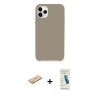 MARSİLYAN™- iPhone 11 Pro Kılıf Zirve Modern Özel Seri - Şeffaf Pasifik Cam Ekran Koruyucu + Renkli Kamera Lens Koruma Cam - PE