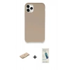 MARSİLYAN™- iPhone 11 Pro Kılıf Zirve Modern Özel Seri - Şeffaf Pasifik Cam Ekran Koruyucu + Renkli Kamera Lens Koruma Cam - PE