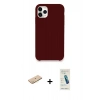 MARSİLYAN™- iPhone 11 Pro Kılıf Zirve Modern Özel Seri - Şeffaf Pasifik Cam Ekran Koruyucu + Renkli Kamera Lens Koruma Cam - PE