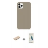 MARSİLYAN™- iPhone 11 Pro Kılıf Zirve Modern Özel Seri - Şeffaf Pasifik Cam Ekran Koruyucu + Renkli Kamera Lens Koruma Cam - MI