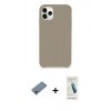 MARSİLYAN™- iPhone 11 Pro Kılıf Zirve Modern Özel Seri - Şeffaf Pasifik Cam Ekran Koruyucu + Shine Kamera Lens Koruma Cam - GI