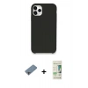 MARSİLYAN™- iPhone 11 Pro Kılıf Zirve Modern Özel Seri - Siyah 20D Premium Cam Ekran Koruyucu + Shine Kamera Lens Koruma Cam - GI