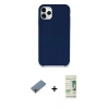 MARSİLYAN™- iPhone 11 Pro Kılıf Zirve Modern Özel Seri - Siyah 20D Premium Cam Ekran Koruyucu + Shine Kamera Lens Koruma Cam - GI
