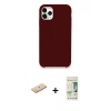 MARSİLYAN™- iPhone 11 Pro Kılıf Zirve Modern Özel Seri - Siyah 20D Premium Cam Ekran Koruyucu + Renkli Kamera Lens Koruma Cam - MI
