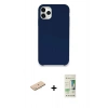 MARSİLYAN™- iPhone 11 Pro Kılıf Zirve Modern Özel Seri - Siyah 20D Premium Cam Ekran Koruyucu + Renkli Kamera Lens Koruma Cam - MI