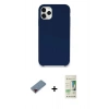 MARSİLYAN™- iPhone 11 Pro Kılıf Zirve Modern Özel Seri - Siyah 20D Premium Cam Ekran Koruyucu + Metal Kamera Lens Koruma Cam - KI