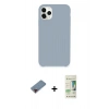 MARSİLYAN™- iPhone 11 Pro Kılıf Zirve Modern Özel Seri - Siyah 20D Premium Cam Ekran Koruyucu + Metal Kamera Lens Koruma Cam - KI