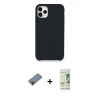 MARSİLYAN™- iPhone 11 Pro Kılıf Zirve Modern Özel Seri - Siyah 20D Premium Cam Ekran Koruyucu + Metal Kamera Lens Koruma Cam - KI