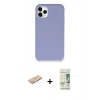 MARSİLYAN™- iPhone 11 Pro Kılıf Zirve Modern Özel Seri - Siyah 20D Premium Cam Ekran Koruyucu + Renkli Kamera Lens Koruma Cam - PE