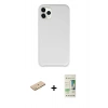 MARSİLYAN™- iPhone 11 Pro Kılıf Zirve Modern Özel Seri - Siyah 20D Premium Cam Ekran Koruyucu + Renkli Kamera Lens Koruma Cam - PE