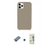MARSİLYAN™- iPhone 11 Pro Kılıf Zirve Modern Özel Seri - Siyah 20D Premium Cam Ekran Koruyucu + Shine Kamera Lens Koruma Cam - PE