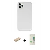 MARSİLYAN™- iPhone 11 Pro Kılıf Zirve Modern Özel Seri - Siyah 20D Premium Cam Ekran Koruyucu + Renkli Kamera Lens Koruma Cam - SI