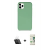 MARSİLYAN™- iPhone 11 Pro Kılıf Zirve Modern Özel Seri - Siyah 20D Premium Cam Ekran Koruyucu + Şeffaf Kamera Lens Koruma Cam