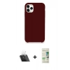 MARSİLYAN™- iPhone 11 Pro Kılıf Zirve Modern Özel Seri - Siyah 20D Premium Cam Ekran Koruyucu + Şeffaf Kamera Lens Koruma Cam
