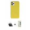 MARSİLYAN™- iPhone 11 Pro Kılıf Zirve Modern Özel Seri - Siyah 20D Premium Cam Ekran Koruyucu + Şeffaf Kamera Lens Koruma Cam