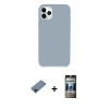 MARSİLYAN™- iPhone 11 Pro Kılıf Zirve Modern Özel Seri - Siyah 34D Hayalet Izgaralı Cam + Shine Kamera Lens Koruma Cam - SH